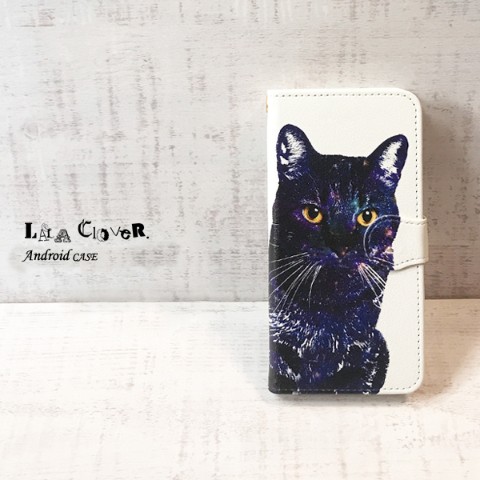 【LALA CloveR.】GALAXY CAT 手帳型 Androidケース