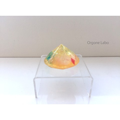 【Orgone Labo】置き型オルゴナイト　ダイヤモンド　Orange