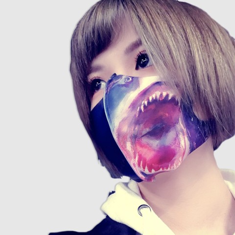 【サメマスク】ネイビー