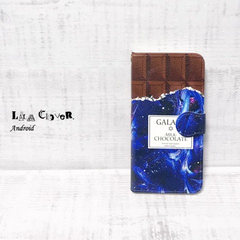 【LALA CloveR.】GALAXYチョコレート 手帳型 Android