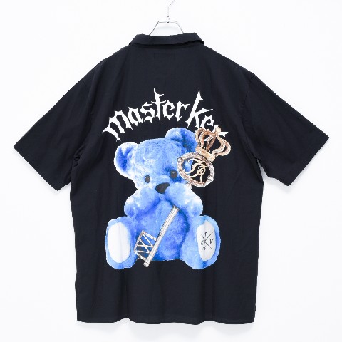 TRAVAS TOKYO】Locked bear zip up H/S shirts 【Black】 / 雑貨通販 