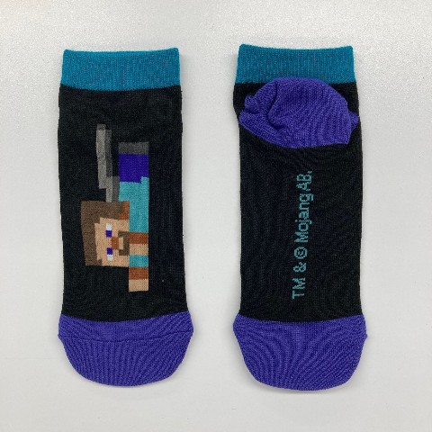 【Minecraft】スニーカー靴下 52 ターコイズ 19-24cm