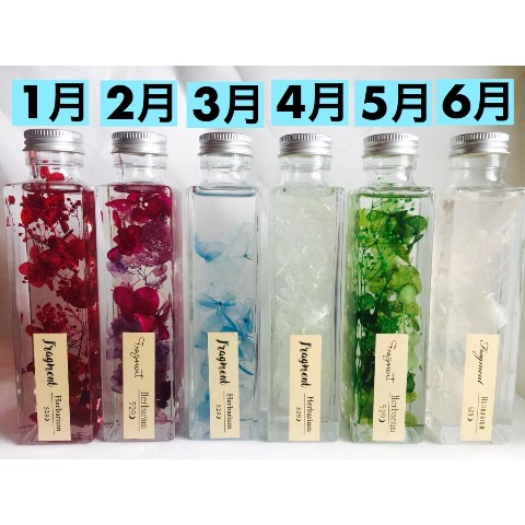 hydrangea529】誕生月で選べる12色のハーバリウム 1月 (赤) / 雑貨通販