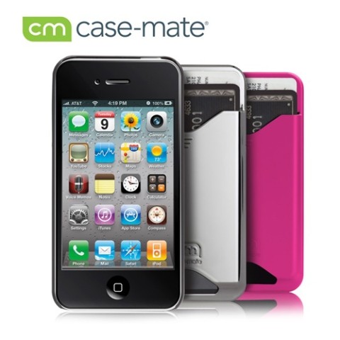 case mate iphone4/4S用カードホルダー付き ピンク