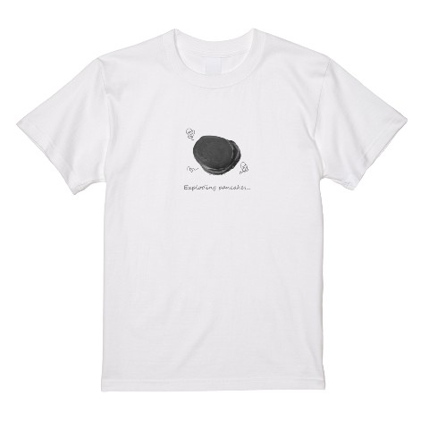 【Eye】Tシャツ　爆発パンケーキ　ホワイト　XL