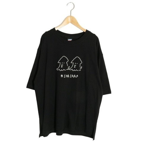 【ScoLar Parity】♯IKAIKA刺繍Tシャツ / ブラック