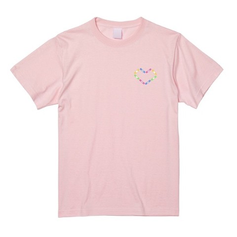 【伝染タルキ第2弾】Tシャツ ライトピンク 絆創膏ハート型（Mサイズ）