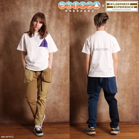 【ゆるキャン△】 テントポケットTシャツ(ホワイト/M) WILDERNESS EXPERIENCEコラボ