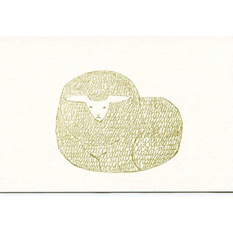 【絵と木工のトリノコ】大羊-ガリ版ポストカード