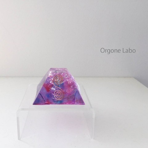 【Orgone Labo】置き型オルゴナイトマウンテン　purple