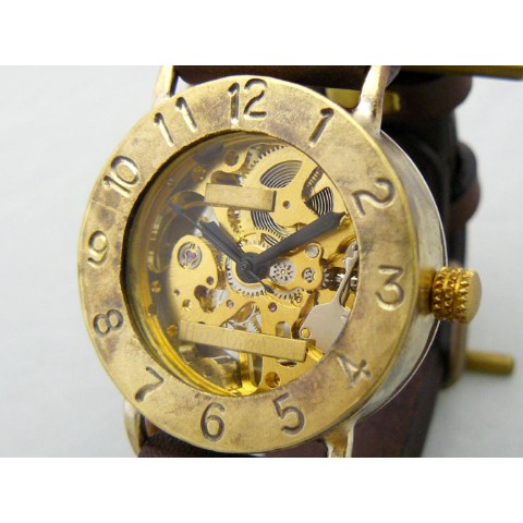 【手作り腕時計】BHW048 手巻BrassJUMBO【完全受注生産】