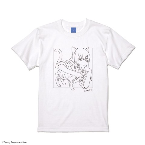 【Sonny Boy】Tシャツ 猫(線画) XLサイズ
