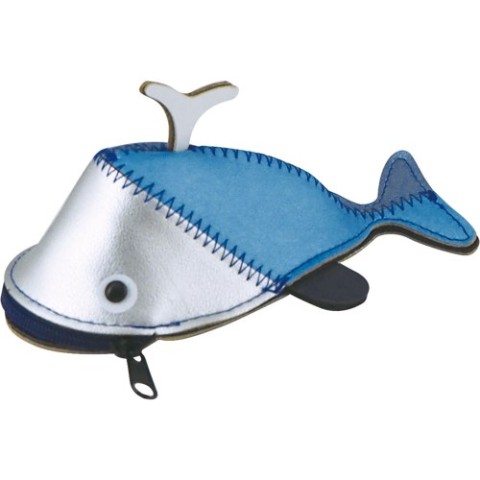 【クジラ型ケース】Mini Whale Case（Silver＆Blue）