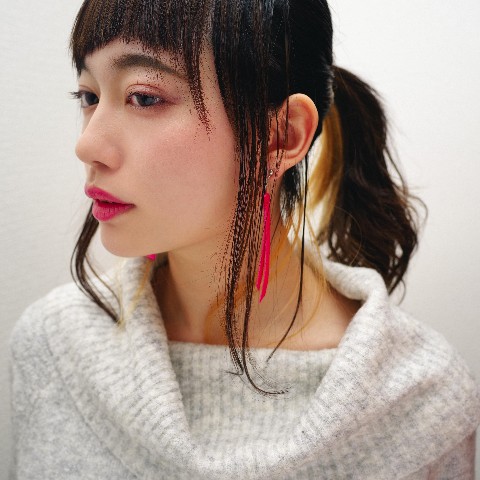 ribbon(earring)/PINK【Al】