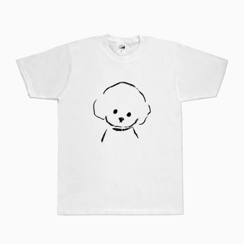 【せいこせんせい】トイプードル　 Tシャツ （ホワイト）　Lサイズ
