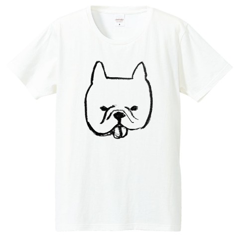 【せいこせんせい】フレンチブルドッグ Tシャツ（ホワイト） Lサイズ / 雑貨通販 ヴィレッジヴァンガード公式通販サイト