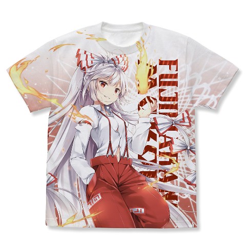 【東方Project】藤原妹紅 フルグラフィックTシャツ なつめえりver./WHITE-XL