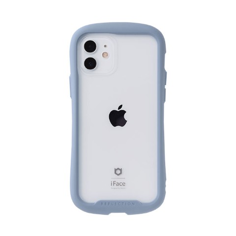 【iFace】iPhone12/12 Pro専用 iFace Reflection強化ガラスクリアケース ペールブルー