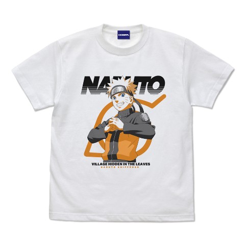 【NARUTO-ナルト- 疾風伝】うずまきナルト ビジュアル Tシャツ/WHITE-XL