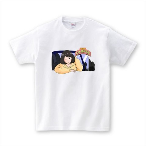 【konatsu camper】Tシャツ ウインク（Lサイズ）