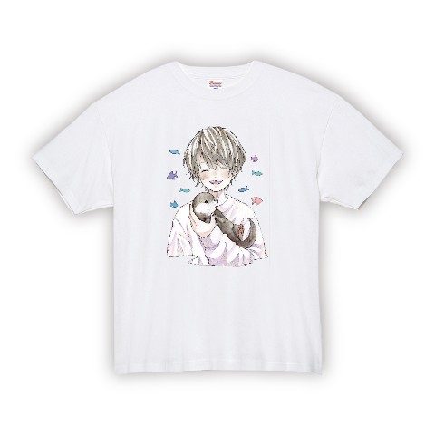 【アニマルハウスユーキ】Tシャツ　カワウソ　XL　WHITE