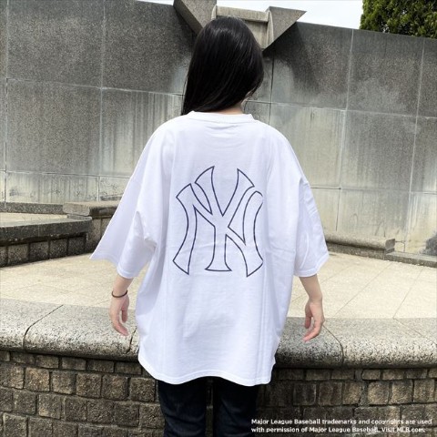 【MLB】Tシャツ ニューヨーク・ヤンキース ホワイト（Lサイズ）