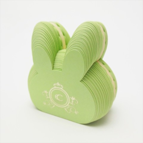 【マカロンふせん】Rabbit Macaron Sticky note　ウサギ/green【CRU-CIAL】