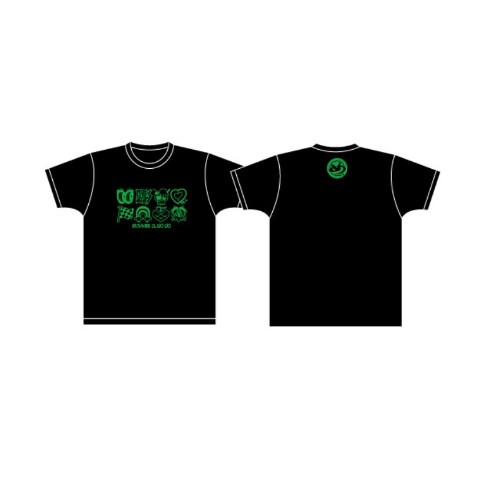 【めろん畑 a go go】Tシャツ　ブラック　(XL)