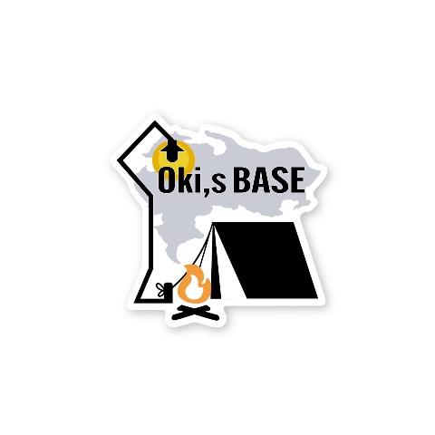 【Oki、s BASE】ダイカットステッカー　ランタン