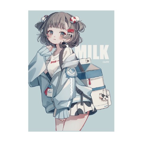【しらほ】A3ポスター  「ミルク」