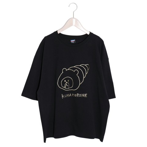 【ScoLar Parity】KUMAKORONE刺繍Tシャツ / ブラック