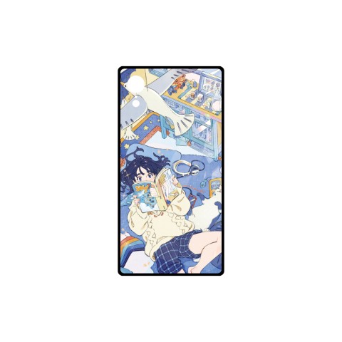 【海島千本】iPhoneケース-Blue-XR用