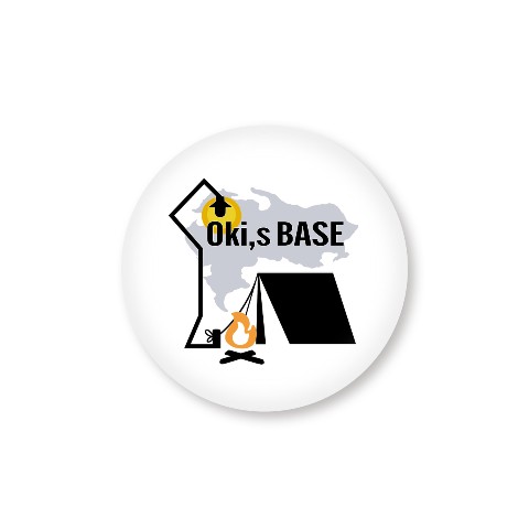 【Oki、s BASE】丸形バッジ ランタン