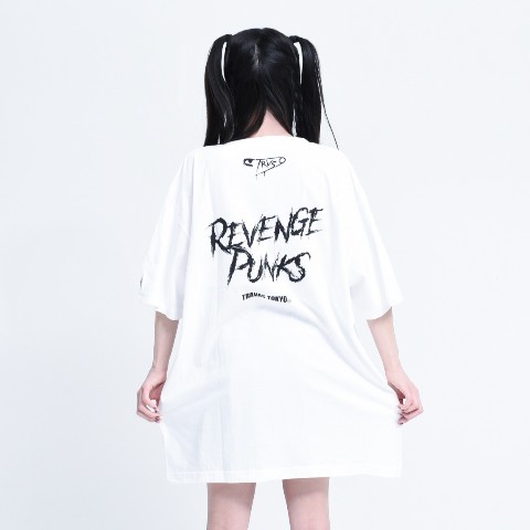 TRAVAS TOKYO 】REVENGE PUNKS bear BIG Tee （White） / 雑貨通販