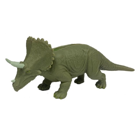 【恐竜ペンケース】トリケラトプス 緑