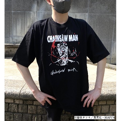 【チェンソーマン】Tシャツ チェンソーマン ブラック（フリーサイズ）
