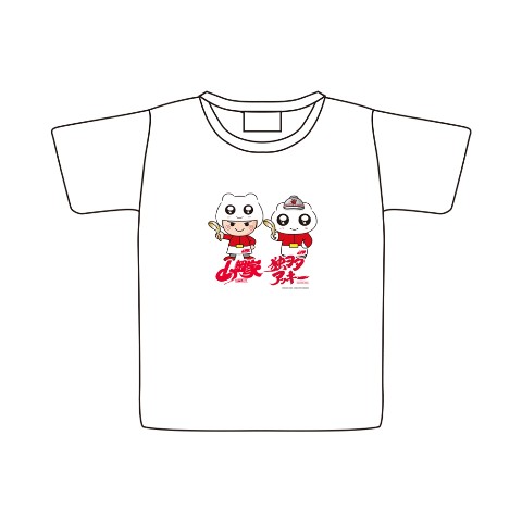 【独ヲタアッキー×山岡家】Tシャツ WH ヤマオカマン＆シロウ（Lサイズ）