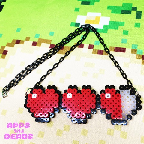 【Apps and Beads】ハートライフネックレス（ちょいダメージ）