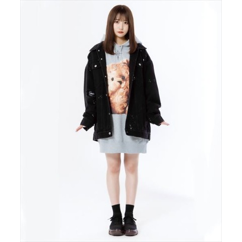 【TRAVAS TOKYO】Furry bear hoodie 【Gray】