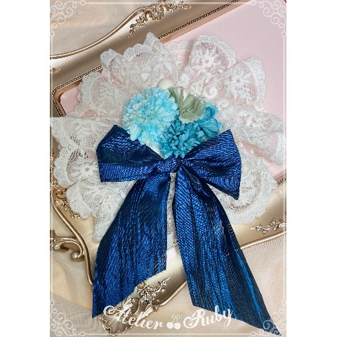 【Atelier Ruby】Flower Circle Lace Headdress(M)/NAVY