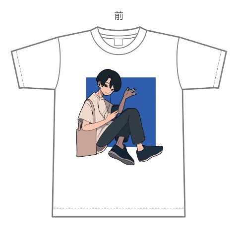 【Gurin.】Tシャツ 黒髪男子（XLサイズ）