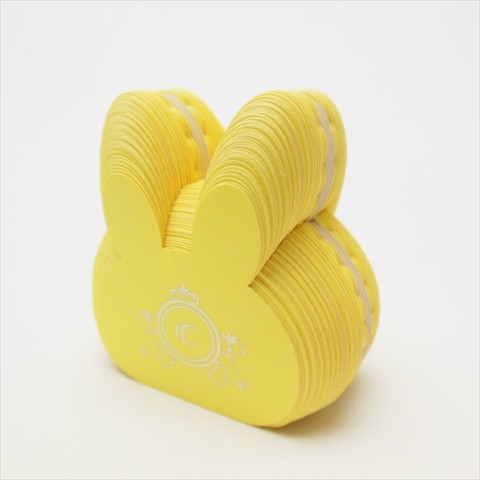【マカロンふせん】Rabbit Macaron Sticky note　ウサギ/yellow【CRU-CIAL】