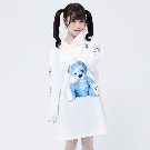 【TRAVAS TOKYO】Furry bear L/S Tee （white）