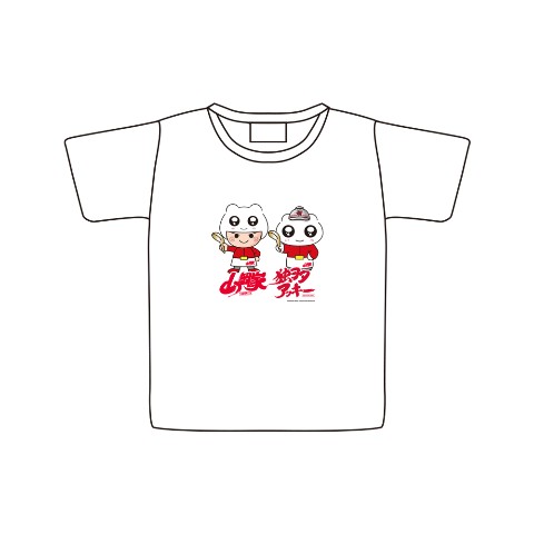 【独ヲタアッキー×山岡家】Tシャツ WH ヤマオカマン＆シロウ（Mサイズ）