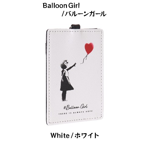 【Brandalised】リール付パスケース(Balloon Girl)
