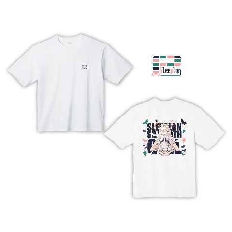【熊野プラン】カイコちゃんビッグTシャツ　ホワイト　Lサイズ