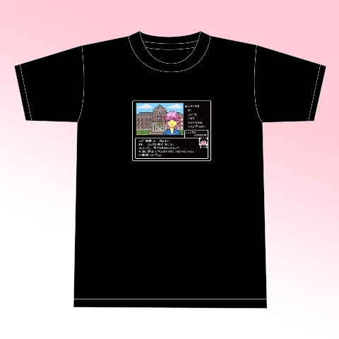 【初恋インビテーション】Tシャツ《ゲーム画面》BK（XLサイズ）