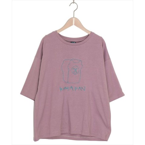 【ScoLar Parity】KUMAPAN刺繍Tシャツ / パープル