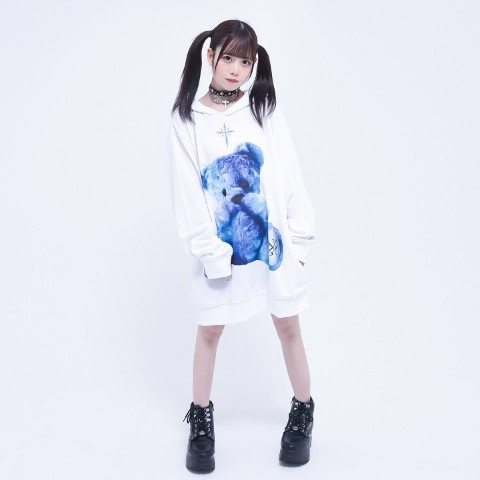 【TRAVAS TOKYO】Furry bear hoodie 【White】