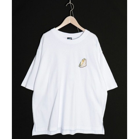 【ScoLar Parity】クマフード刺繍Tシャツ / オフホワイト